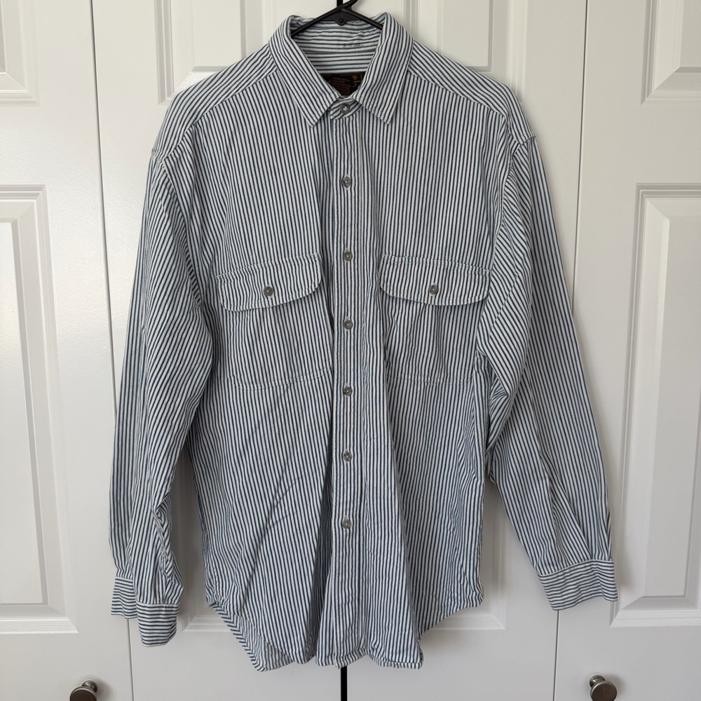 Vintage Eddie Bauer Cotton Stripe Button Down